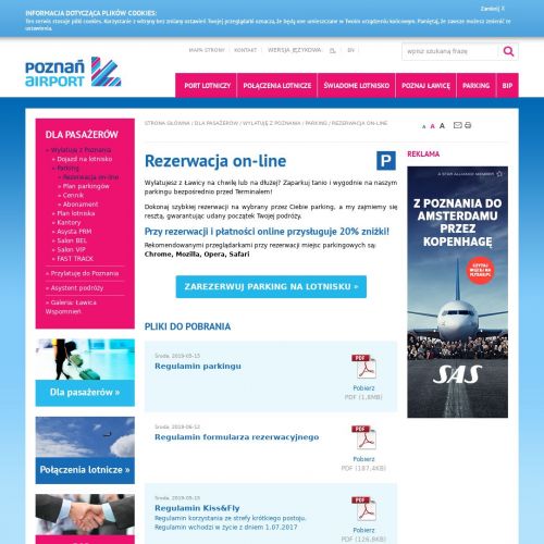 Parking lotnisko lawica poznan