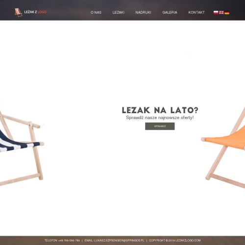 Leżaki reklamowe z własnym nadrukiem - Kraków