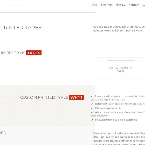 Taśma z nadrukiem firmowym - Gdańsk