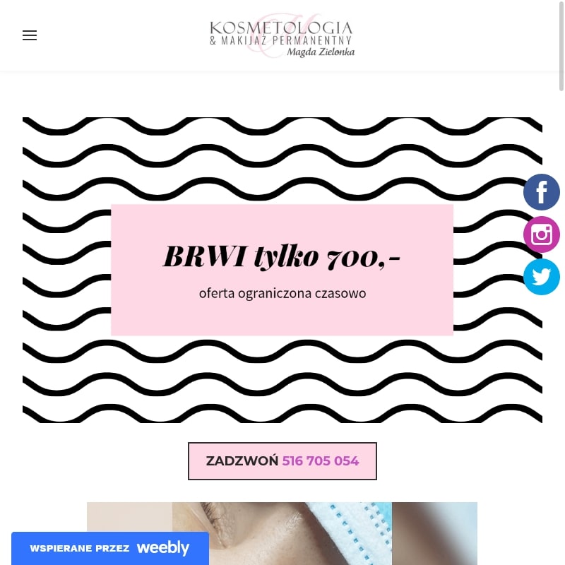 Makijaż permanentny brwi ombre w Warszawie