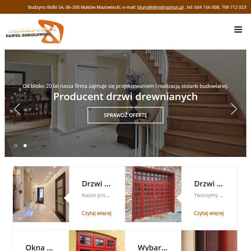 Producent drzwi wewnętrznych drewnianych