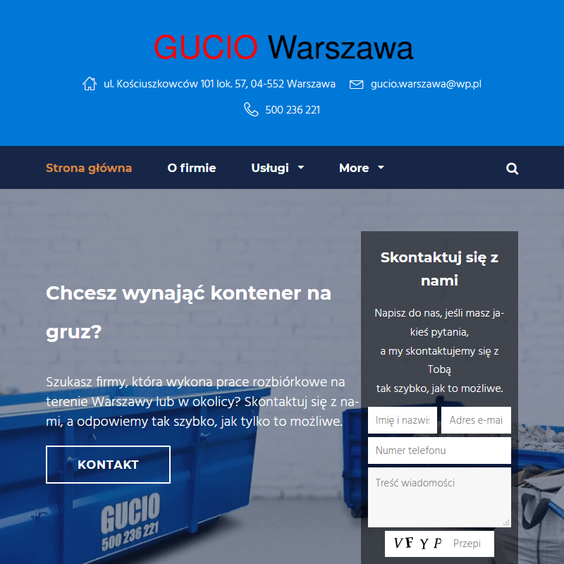 Wywóz gruzu - Warszawa