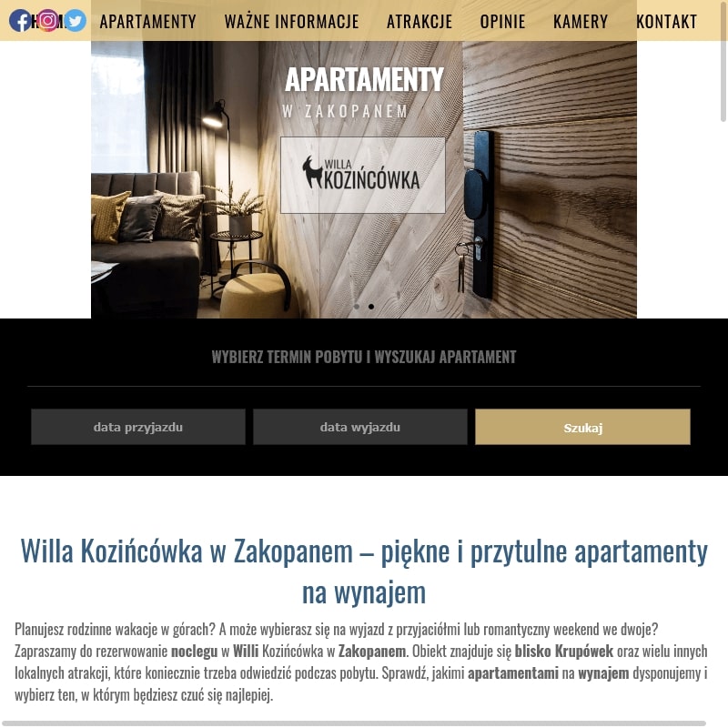 Zakopane - ekskluzywne apartamenty